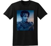 bulei Johnny Depp Unisex 100% Cotton Short-Sleeve T-Shirts Black L