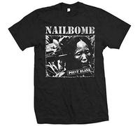 bulei Music Nailbomb Point Black Unisex 100% Cotton Short-Sleeve T-Shirts Black XXXL