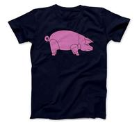 bulei Pig As Worn by Dave Gilmou Floyd The Wall Unisex 100% Cotton Short-Sleeve T-Shirts Black XXL