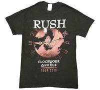 bulei Rush Clockwork Angels 2013 Tour Unisex 100% Cotton Short-Sleeve T-Shirts Black XXL