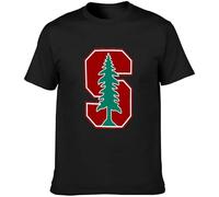 bulei Stanford Cardinal Unisex 100% Cotton Short-Sleeve T-Shirts Black S