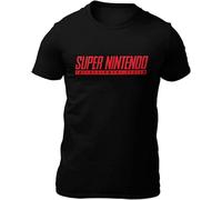 bulei Super SNES Famicom Casual Unisex 100% Cotton Short-Sleeve T-Shirts Black XL