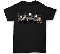 bulei The Usual Horror Suspects Halloween Unisex 100% Cotton Short-Sleeve T-Shirts Black M