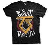 bulei Twisted Sister were Not Gonna Take It Unisex 100% Cotton Short-Sleeve T-Shirts Black M