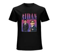 bulei Vintage Aidan Gallagher Umbrella Academy Number Five Homage Unisex 100% Cotton Short-Sleeve T-Shirts Black XXXL
