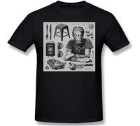 bulei Vintage Anthony Bourdain Unisex 100% Cotton Short-Sleeve T-Shirts Black M