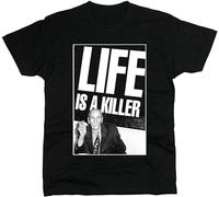 bulei William Burroughs Unisex 100% Cotton Short-Sleeve T-Shirts Black XXXL