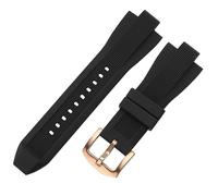 BuleVina Correa inteligente de repuesto compatible con Michael Kors, correa de goma suave para MK8184 MK8729 MK9020 MK9020 MK9026 MK8152 MK8356 accesorios de boca elevada (29 mm x 13 mm, negro)