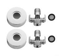 Bulevisiter Accesorios para grifo de ducha, junta angular con ajuste flexible de 0 a 40 grados, adaptador de baño de latón resistente al óxido y acero inoxidable, paquete de 2
