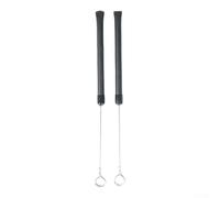 Bulevisiter Alambre de acero retráctil para cepillos de tambor de jazz con mango de plástico antideslizante, 33,5 cm, para juego de batería, cajón y percusión de roca, color plateado (1 unidad)