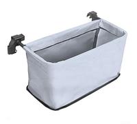 Bulevisiter Bolsa de almacenamiento trasera de tela Oxford para carrito de camping plegable de 8 pulgadas con marco de tubo cuadrado de 1,5 cm, cesta trasera de 42 x 22 x 21 cm compatible con (gris)