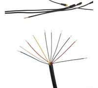 Bulevisiter Cable conector impermeable para electricidad, línea de integración de 1 a 5 con funciones de freno acelerador de pantalla de faros de 10 pines, goma y material metálico, negro (SKU)