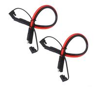 Bulevisiter Cable de extensión SAE a SAE de 10 AWG, 30 cm, arnés de cables de desconexión rápida con tapa antipolvo impermeable para panel solar, motocicleta, RV e inversor de corriente