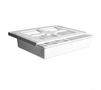 Bulevisiter Caja de almacenamiento para cajones debajo del escritorio, 25 x 13 x 5 cm, 25 x 19 x 7 cm, 25 x 34 x 7 cm, organizador de compartimento invisible para suministros de oficina, color blanco