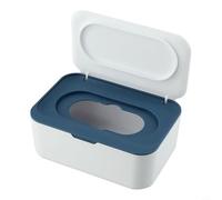 Bulevisiter Caja dispensadora de toallitas de plástico para toallitas húmedas para bebés, estuche de almacenamiento de pañuelos con tapa, material de polipropileno, sello de goma para secar, pies