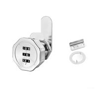 Bulevisiter Cerradura de combinación de 3 dígitos de aleación de zinc de 20 mm para armario, cajón, armario, caja de herramientas, caravana, barco, escuela, taquilla plateada, negro y dorado (plata)