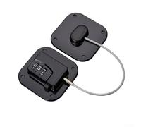 Bulevisiter Cerradura de seguridad infantil para frigoríficos y congeladores, perforadora, construcción de aleación ABS totalmente metálica con cuerda de alambre de acero, instalación segura sin