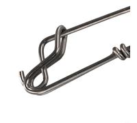 Bulevisiter Clips de línea larga giratorios - Conectores de pesca de acero inoxidable para atún, colgador de ramas de palangre - Paquete de 5 unidades, 1,8 x 60 mm, 2,0 x 80 mm, 2,6 x 100 mm, plateado