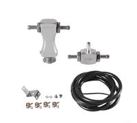 Bulevisiter Controlador de aluminio Turbo Boost Regulador de presión manual para Turine de coche con válvula de descompresión, ajuste de alta universalidad (plata)