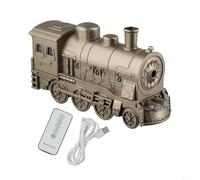Bulevisiter Difusor de aceite esencial de tren de vapor vintage de 300 ml, humidificador de aromaterapia USB con control remoto, para funcionamiento ultra silencioso, luces LED de 7 colores, 2 modos