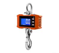 Bulevisiter Escala digital de grúa de 1000 kg de capacidad de 2200 libras con pantalla LCD retroiluminada, ganchos de acero industriales, alta precisión para almacén, agricultura, caza