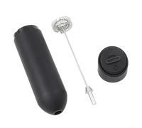 Bulevisiter Espumador eléctrico de leche para café, café con leche y capuchino, batidor de acero inoxidable, mezclador de 19000 RPM para bebidas, proteína en polvo, huevos, color negro