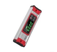 Bulevisiter Herramienta de medición de aleación de aluminio de nivel digital con base magnética, inclinómetro electrónico impermeable para buscador de ángulos, pantalla retroiluminada de 0 a 90° (200