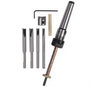 Bulevisiter Juego de 8 mandriles de giro de bolígrafo con broca de 7 mm, accesorios de torno de carpintería de acero al carbono para fabricación de bolígrafos, incluye eje de carpintería, ejes de