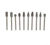 Bulevisiter Juego de brocas giratorias de carburo de doble corte, corte de 6 mm para diámetro de borde, vástago de 3 mm para amoladoras de troquel, compatible con herramientas eléctricas de aire, kit