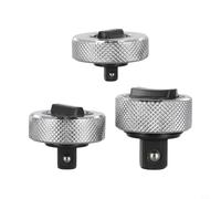 Bulevisiter Juego de mini llaves de carraca, diseño de dedo de palma de acero completo, mecanismo reversible, tamaños de unidad de 1/4 3/8 1/2 pulgadas, compatible con herramientas antimano de larga