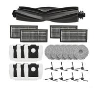 Bulevisiter Kit de cepillo lateral de repuesto, filtro, paño de fregona y bolsa de polvo para MOVA P10 Pro, L40 para Ultra y para X40 para accesorios de aspiradora ultra robótica, incluye Main(B)