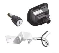 Bulevisiter Kit de sistema de encendido de parrilla de gas compatible con Q1200 Q2200 Series Botón electrónico Socket Ceramic Electrodo Wire Set Part 64868