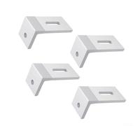 Bulevisiter Kit de soporte de montaje en forma de L para panel solar, sistema de soporte de aluminio para instalación fuera de la red, compatible con paneles de 10-100 W (4 piezas)