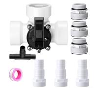 Bulevisiter Kit de válvula desviadora de piscina Sistema de control de flujo de agua de tres vías de 1.5 pulgadas con adaptador de manguera y juntas tóricas para equipo de bomba de filtro de piscina