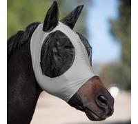 Bulevisiter Máscara antimoscas para caballos con orejas, protección ocular 3D, malla suave y transpirable, protector contra moscas para el sol y cómodo ajuste elástico, aseo reutilizable para caballos