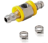 Bulevisiter Medidor de presión de combustible de acero inoxidable, adaptador de púas en T para líneas de combustible de 3/8 y 1/2, compatible con la mayoría de modelos de vehículos (A)