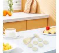 Bulevisiter Mooncake - Juego de moldes prensados a mano, 50 g, diseño de flores, luna, con 6 sellos desmontables, material ABS apto para alimentos, para hornear festivales de cosecha y luna