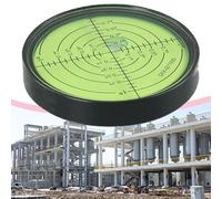 Bulevisiter Nivel de burbuja horizontal de metal para herramientas de medición, nivel redondo de 60 x 10 mm con líquido verde/blanco, no magnético, cuerpo de acero inoxidable para el hogar (B)