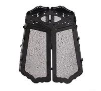 Bulevisiter Pantalla retro para tienda de campaña GZ y 38 luces, pantalla de lámpara de camping compatible con bombilla GZ/38, cubierta de linterna de metal y acrílico para exteriores, negro, parte