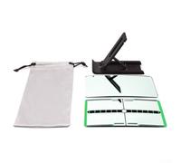 Bulevisiter Practice Aid for - Espejo corrector de postura acrílico con líneas de alineación visual y estructura elevada, 10 x 20 cm, verde, incluye soporte y