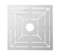 Bulevisiter Regla de azulejos de drenaje de piso de acero inoxidable y acero al carbono, herramienta de medición de ángulo de 90 grados para cortar dibujo y diseño, 200 x 200 mm, 300 x 300 mm