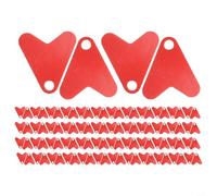 Bulevisiter Señuelos de pesca de plástico con cola de pez, 100 unidades, accesorios de lentejuelas para trucha, lubina, salmón, culter de boca superior, cabeza de serpiente a rayas (S)