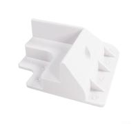 Bulevisiter Soporte de panel solar de techo construido a partir de ABS resistente a los rayos UV, instalaciones fiables para caravanas, barcos, yates (ángulo curvado blanco)