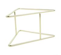 Bulevisiter Soporte para cocina, posavasos de hierro con diseño triangular, impermeable y ahorra espacio, 10 x 11 x 7 cm y 15 x 15 x 8,5 cm, dorado/plateado (oro L)