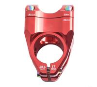 Bulevisiter Tallos cortos de bicicleta de 35 mm, CNC mecanizado aleación de aluminio MTB manillar Stems, 31.8mm para 1-1/20.3 cm Fork Mountain Road Bike Componente DH AM (rojo)