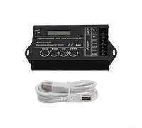 Bulevisiter TC420 Tiempo Programable RGB LED Controlador Temporizadores 5 Canales DC12-24V Recinto de Aleación de Aluminio con Software y USB para Iluminación de Tira LED