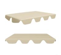 Bulevisiter Toldo de repuesto para columpio de jardín de 3 plazas, toldo de jardín, cubierta superior resistente a rasgaduras, para silla columpios de 3 plazas