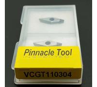Bulevisiter VCMT1604/1103 PCD CBN - Inserto de torneado con punta CBN para torno CNC, herramienta de corte indexable con alta resistencia al desgaste y conductividad térmica, 2 piezas (VCMT110304 CBN)
