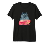 Bulgakov Maestro y Margarita Cita cirílica Cat Camiseta Premium