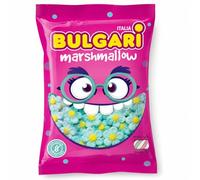 Bulgari Marshmallow Margaritas Azul y Amarillo Pack 100 Unidades | Nubes de Azúcar con Forma de Flor | Golosinas para Cumpleaños, Comuniones, Candy Bar y Mesas Dulces